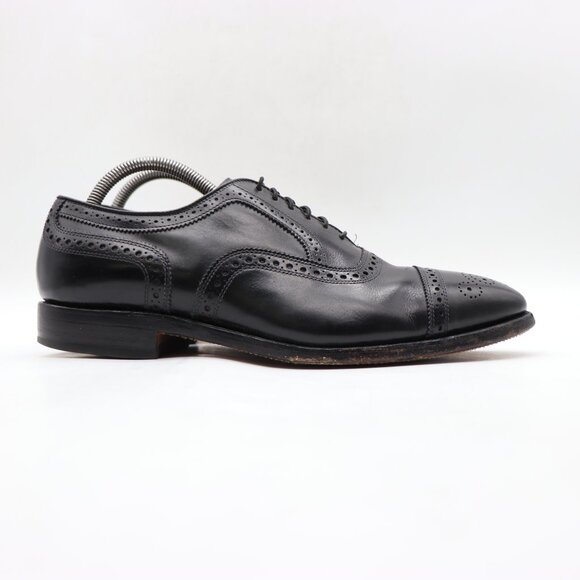 Allen Edmonds Strand Cap Dress Shoes Men\'s 8.5 D Black Leather Medallion USA main image 10